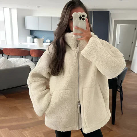 Veste Polaire Teddy Hiver | Douce Chaleureuse Femme
