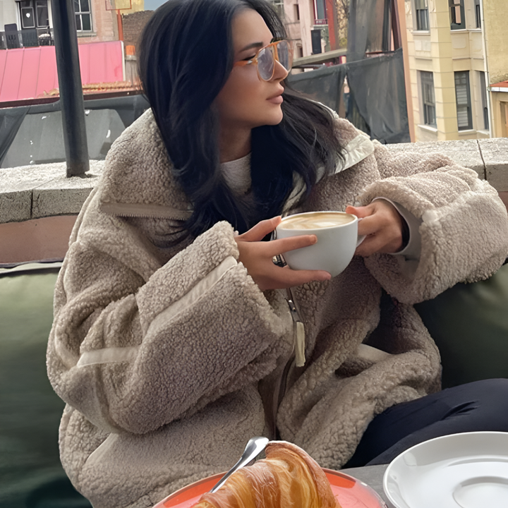Veste Polaire Teddy Hiver | Douce Chaleureuse Femme