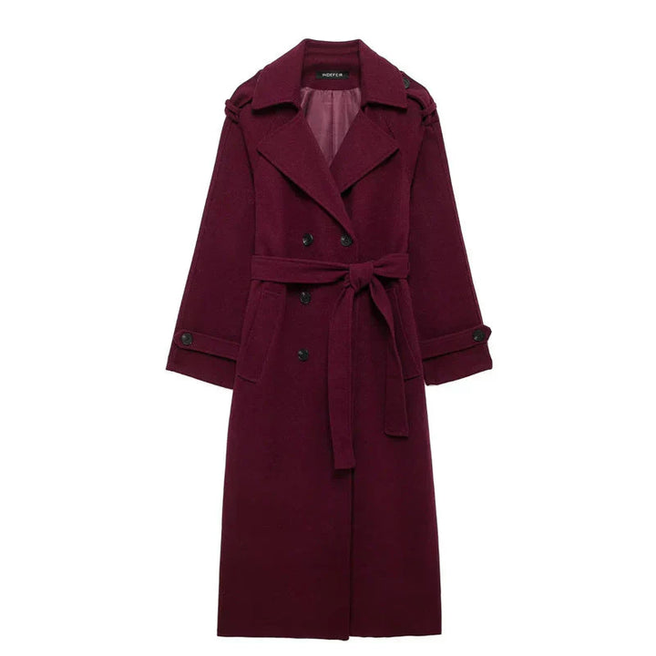 Manteau Long Ceinturé : Élégance Chaleureuse & Silhouette