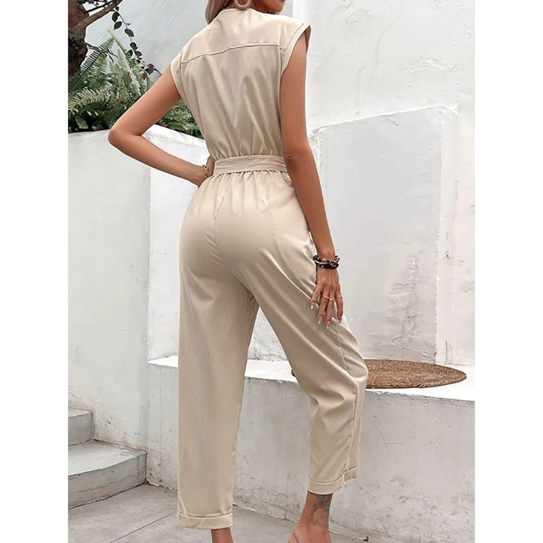 Combinaison Lena Femme Col V avec Ceinture Élégante et Confortable