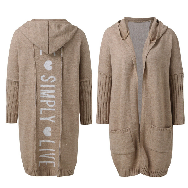 Odette long gilet à capuche femme doux et chaud