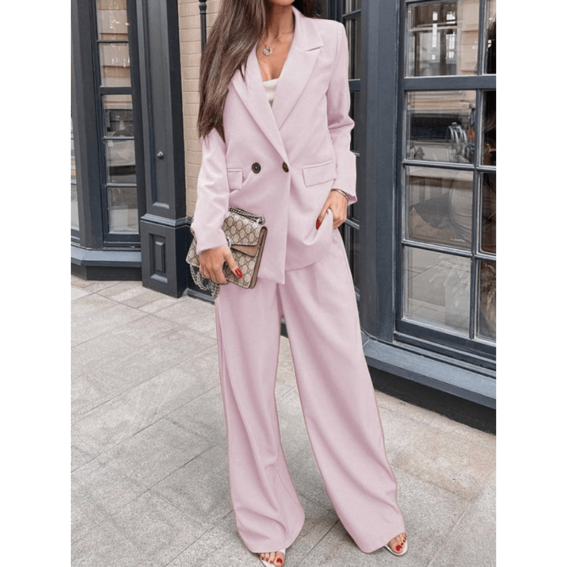 Philomena | Ensemble Tailleur Oversize Avec Pantalon Large Pour Femme | Deux - Pièces - Looksy