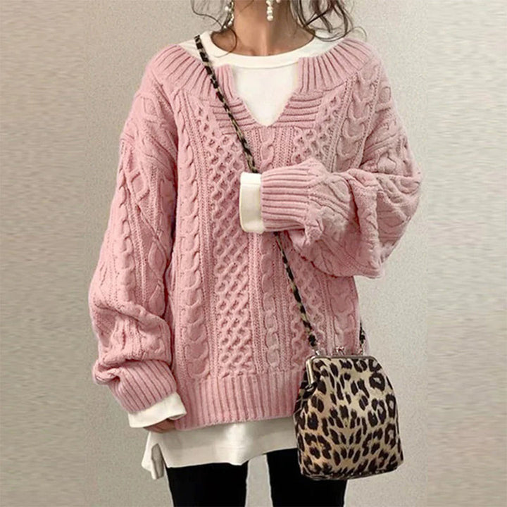 Sophie pull femme en maille casual doux et polyvalent