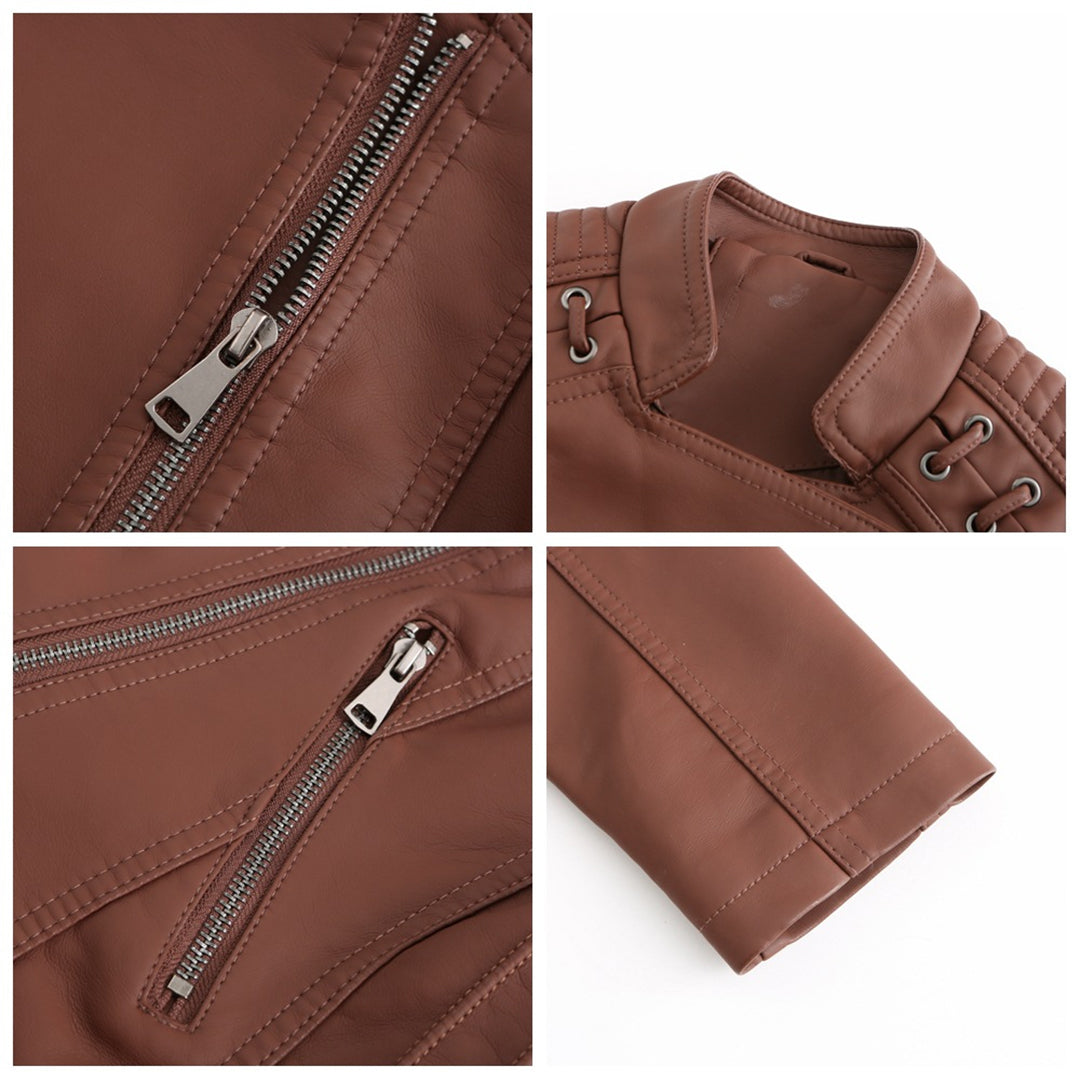 Veste en Cuir Marie Looksy - Élégance et Style Moderne