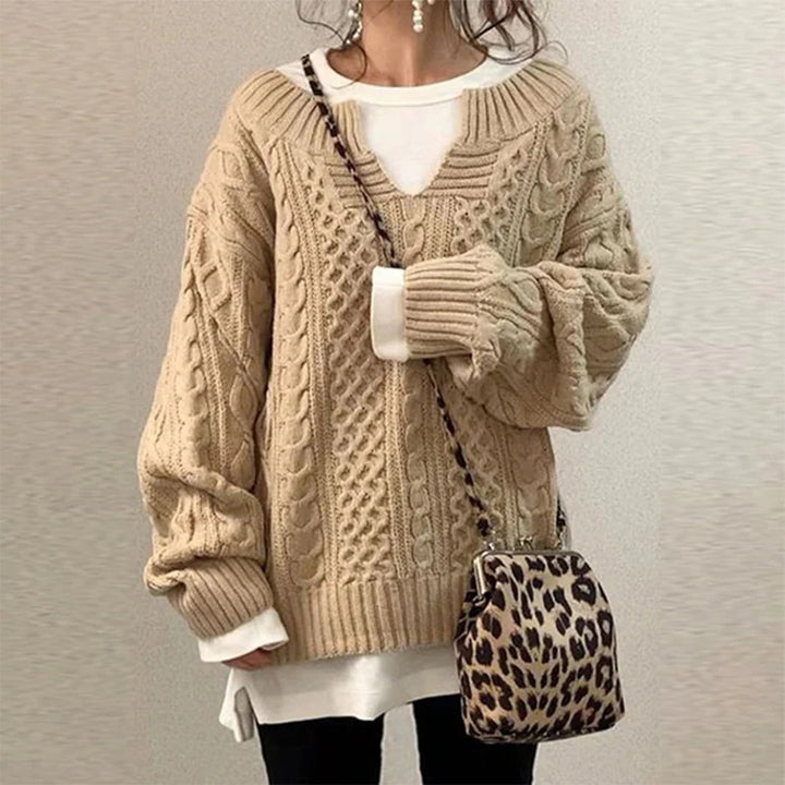 Sophie pull femme en maille casual doux et polyvalent