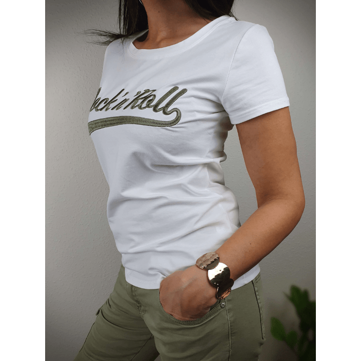 Quenia | T-shirt Graphique Rock 'n' Roll Pour Femme | Manches Courtes - Looksy