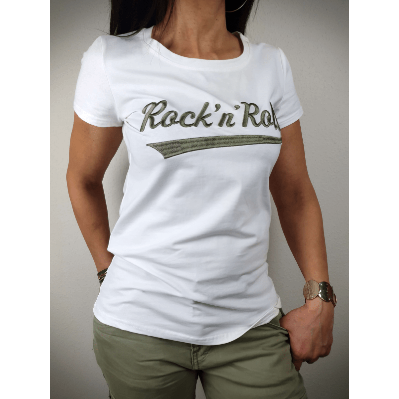 Quenia | T-shirt Graphique Rock 'n' Roll Pour Femme | Manches Courtes - Looksy
