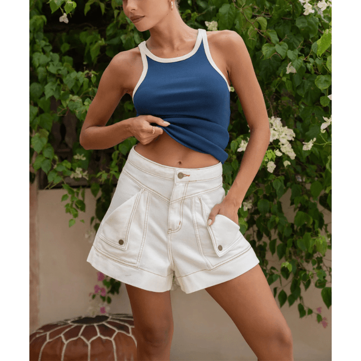 Rada | Short Cargo Chic & Décontracté pour Femme | Taille Haute - Looksy