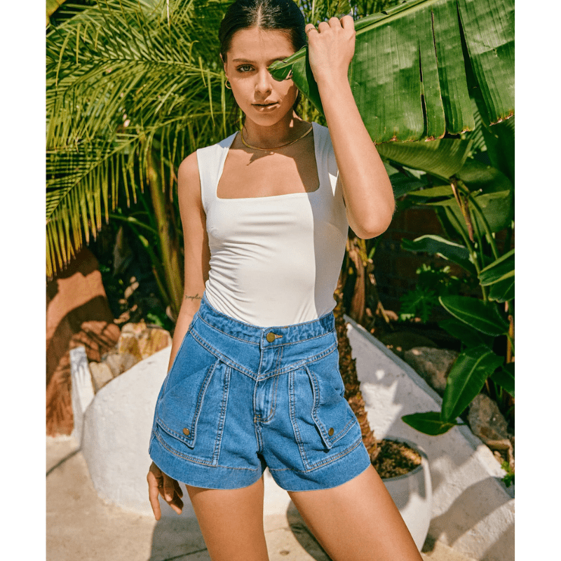 Rada | Short Cargo Chic & Décontracté pour Femme | Taille Haute - Looksy