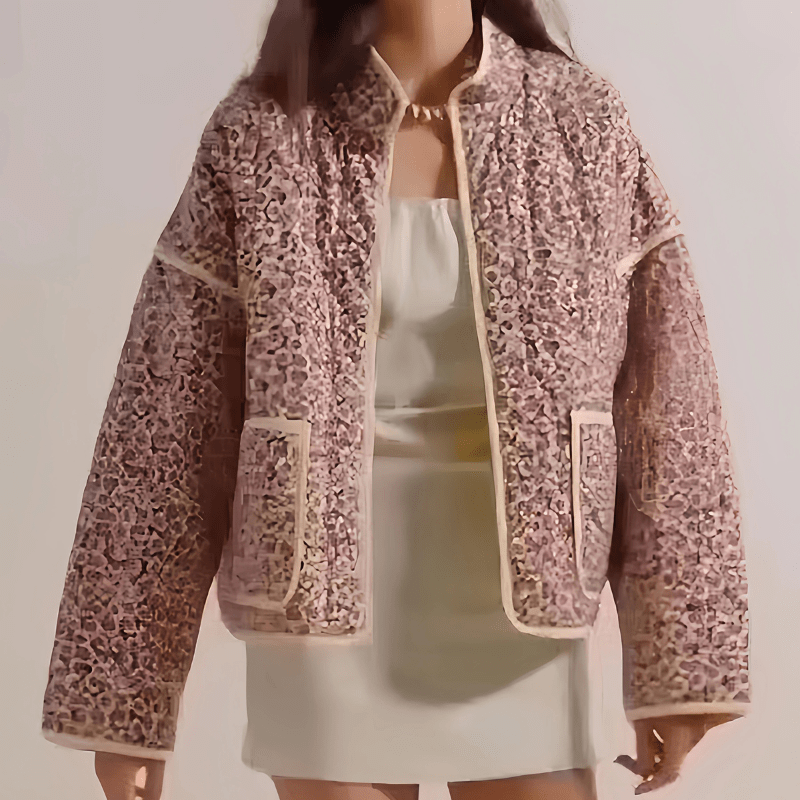 Rosalie | Veste Imprimée Fleurie Femme | Longue - Looksy
