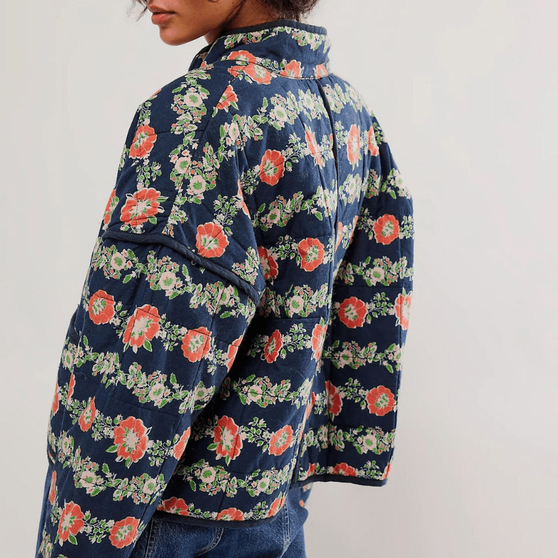 Rosalie | Veste Imprimée Fleurie Femme | Longue - Looksy