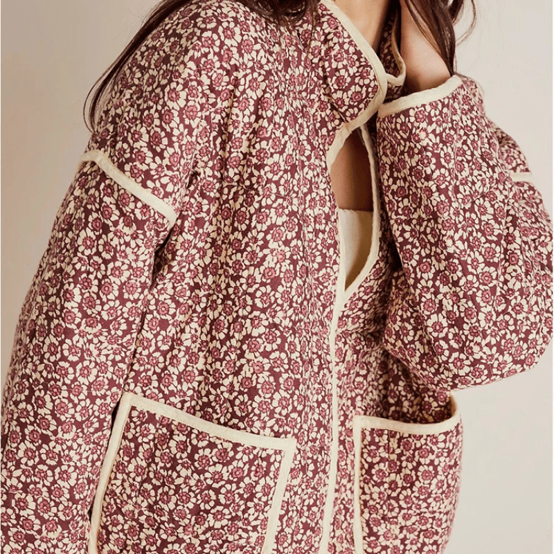 Rosalie | Veste Imprimée Fleurie Femme | Longue - Looksy