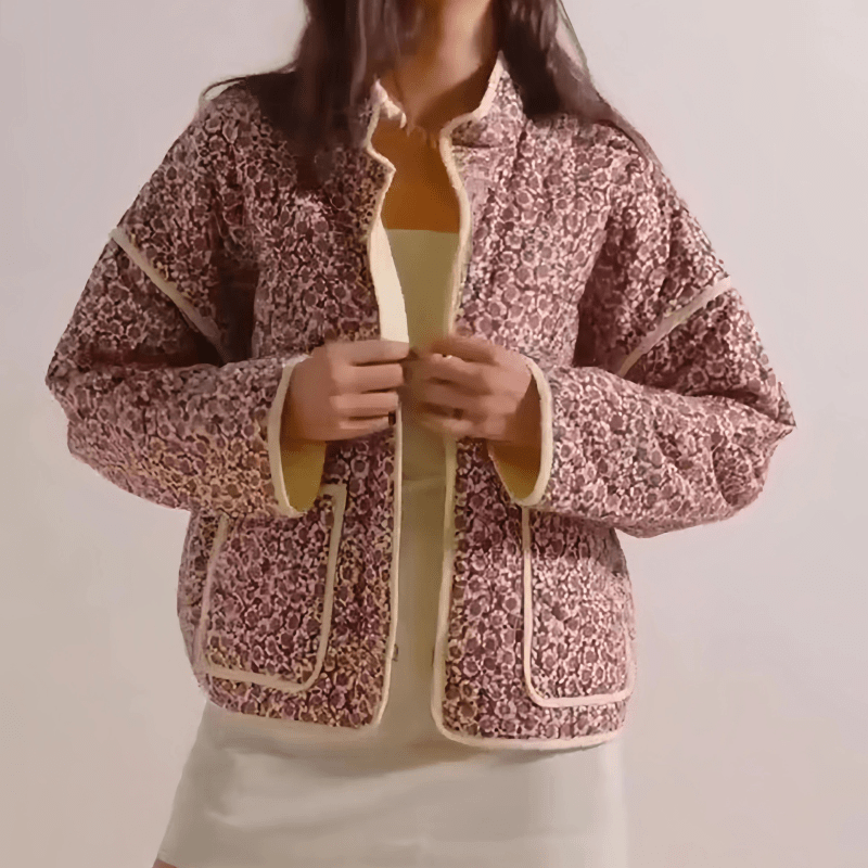 Rosalie | Veste Imprimée Fleurie Femme | Longue - Looksy