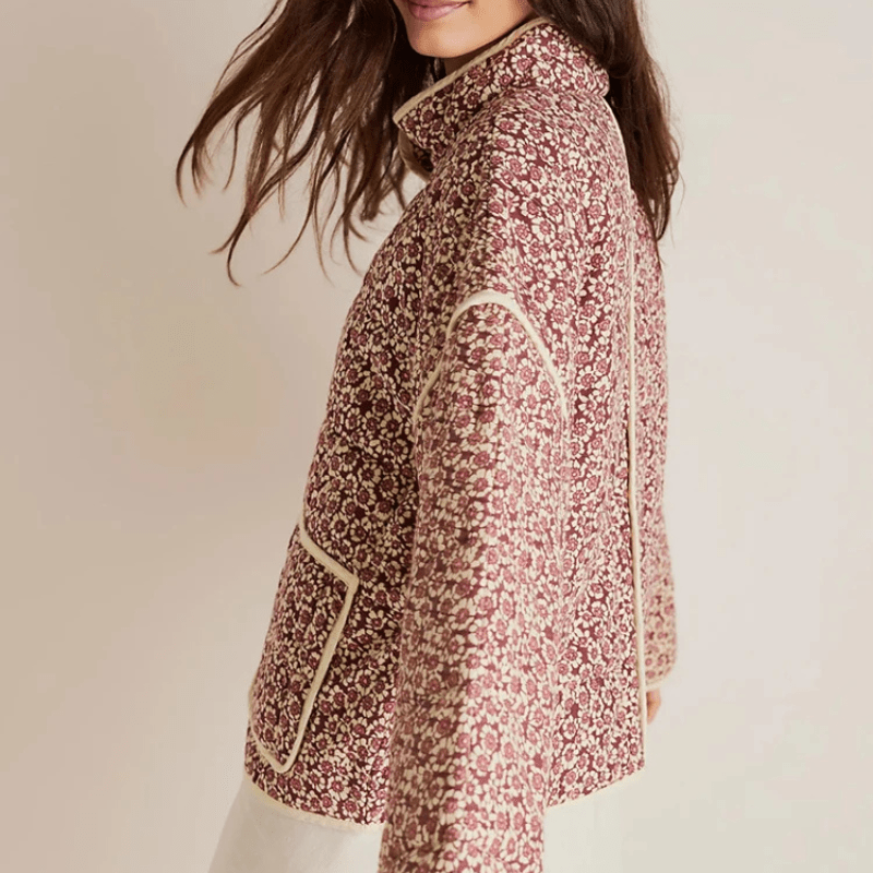 Rosalie | Veste Imprimée Fleurie Femme | Longue - Looksy