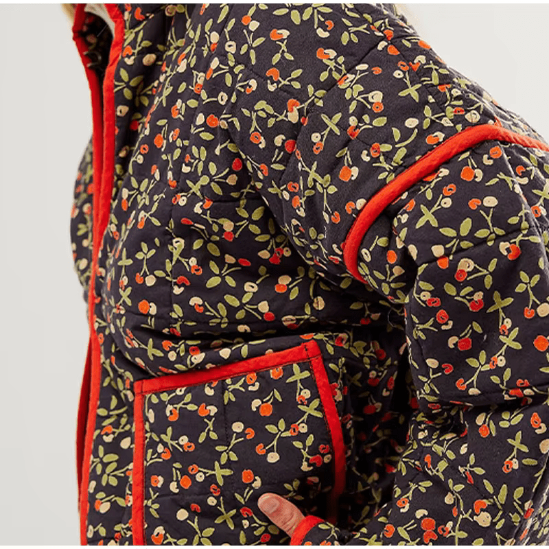 Rosalie | Veste Imprimée Fleurie Femme | Longue - Looksy