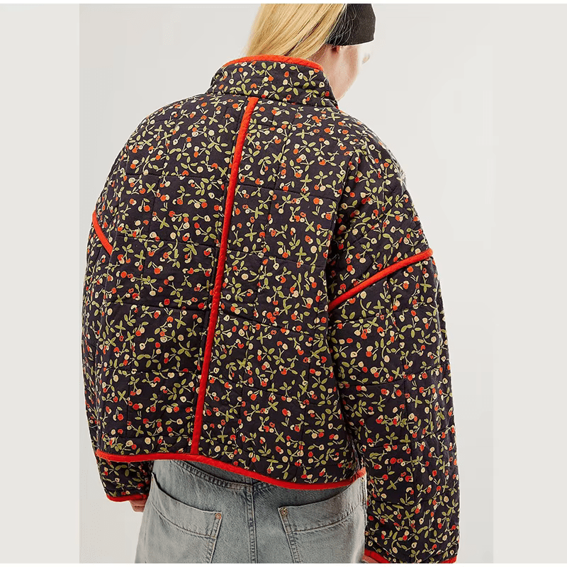 Rosalie | Veste Imprimée Fleurie Femme | Longue - Looksy