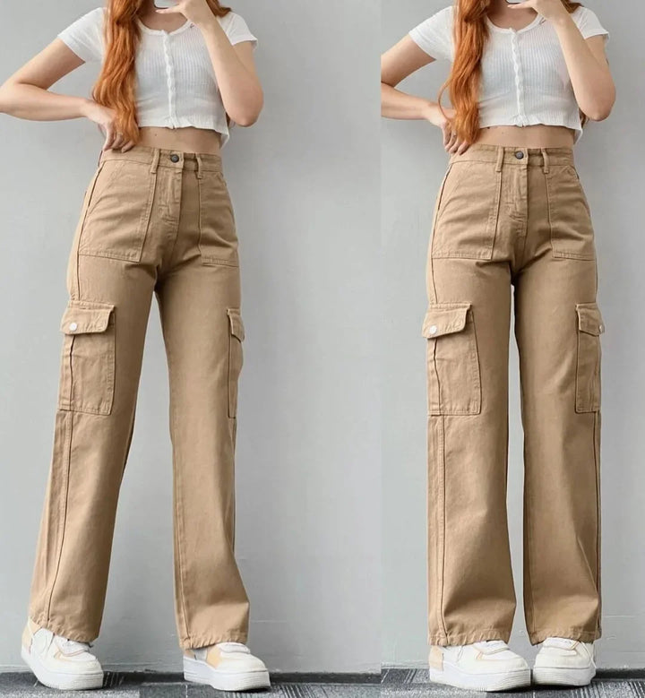 Pantalon Cargo Taille Haute – L’Alliance Parfaite du Style et du Confort