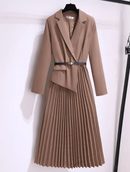 Robe Blazer Plissée | Élégante | Chic et Structurée