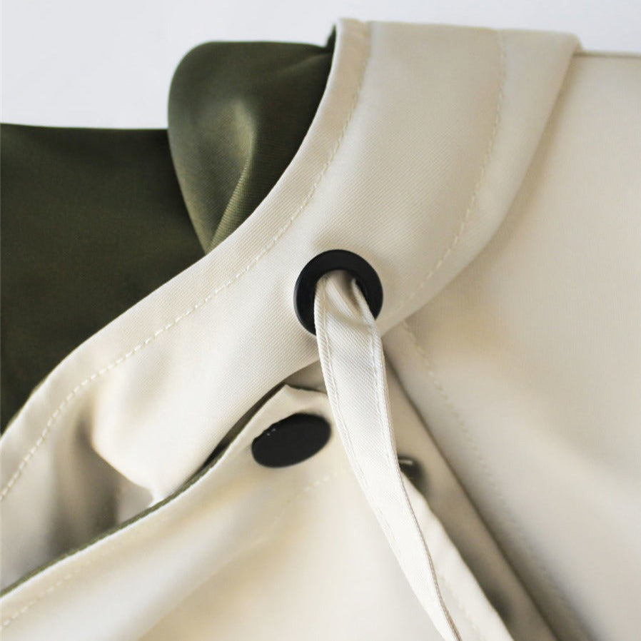 Veste Oversize Bicolore Col Large - Élégante Décontractée Style Urbain