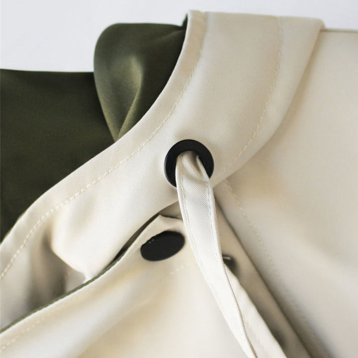 Veste Oversize Bicolore Col Large - Élégante Décontractée Style Urbain