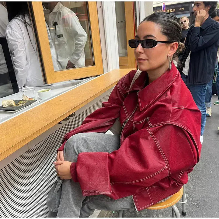 Blouson Similicuir Oversize | Style Urbain Tendance & Audace Mode
