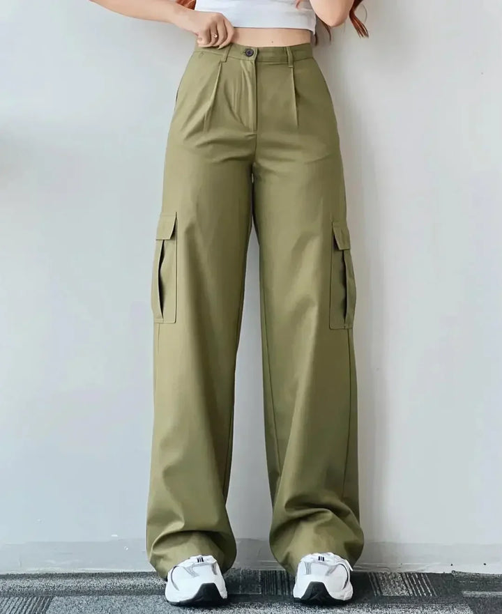Pantalon Cargo Taille Haute – L’Alliance Parfaite du Style et du Confort
