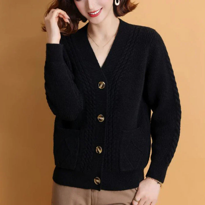 Cardigan Tricoté Torsades Femme - Chaleur Raffinée Naturelle