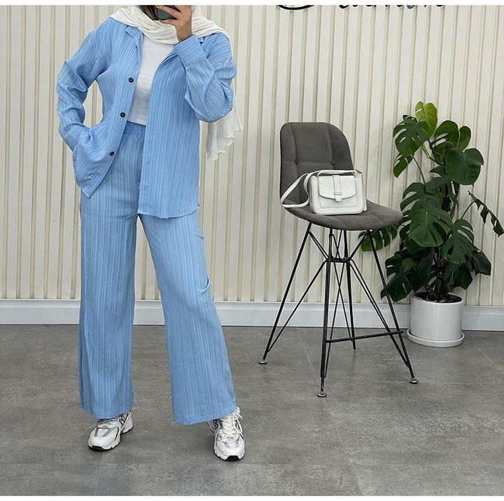 Ensemble Pantalon Chemise Femme - Élégance Moderne Confort