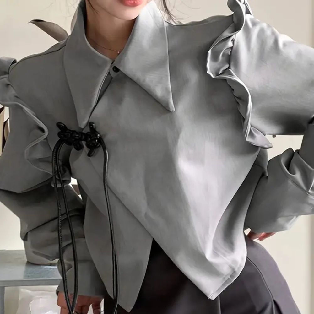 Blouse JONETTE à Volants – Élégance dynamique pour femmes