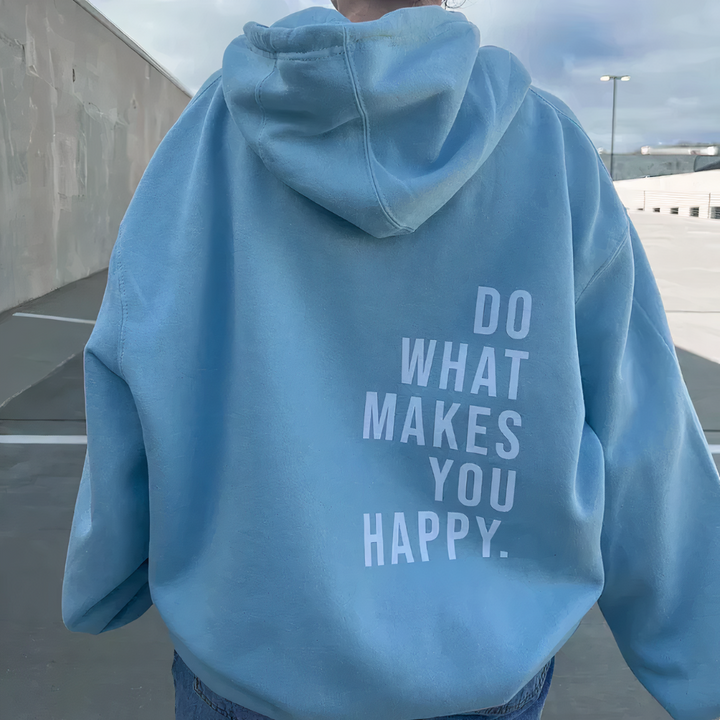 Sweat Oversize Capuche Message Positif Femme - Confort & Style