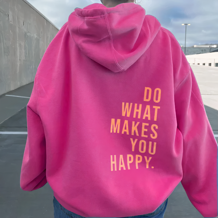 Sweat Oversize Capuche Message Positif Femme - Confort & Style