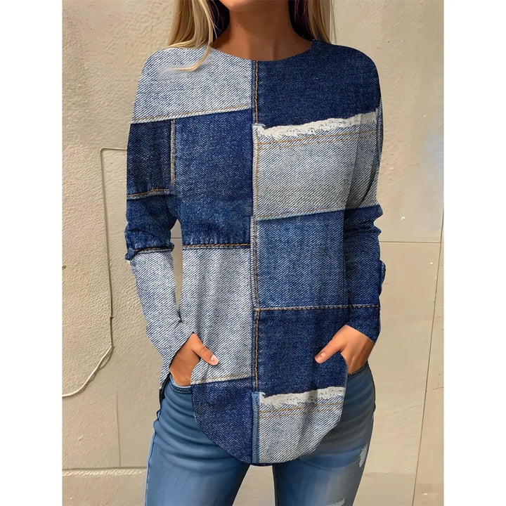 Pull Long Patchwork Femme : Coton Doux, Tendance & Confort