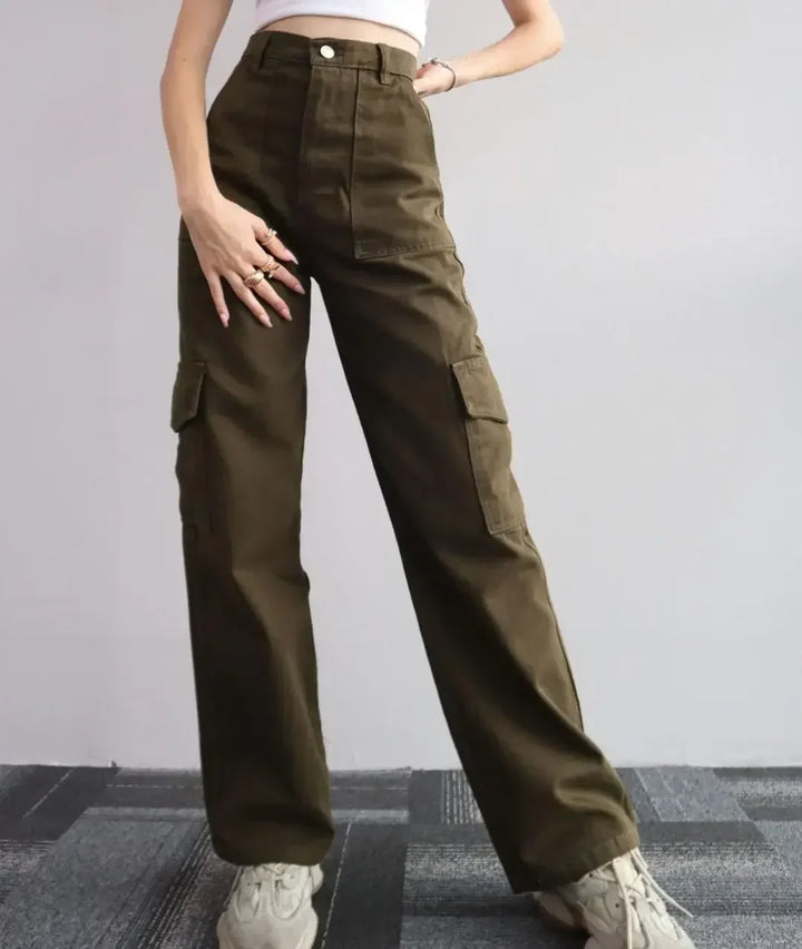 Pantalon Cargo Taille Haute – L’Alliance Parfaite du Style et du Confort