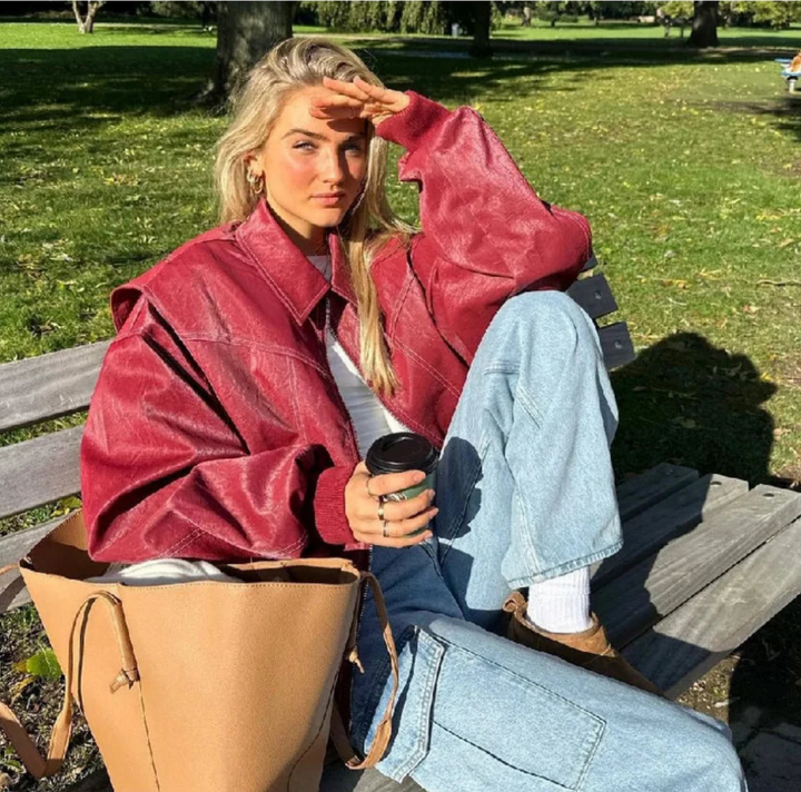 Blouson Similicuir Oversize | Style Urbain Tendance & Audace Mode