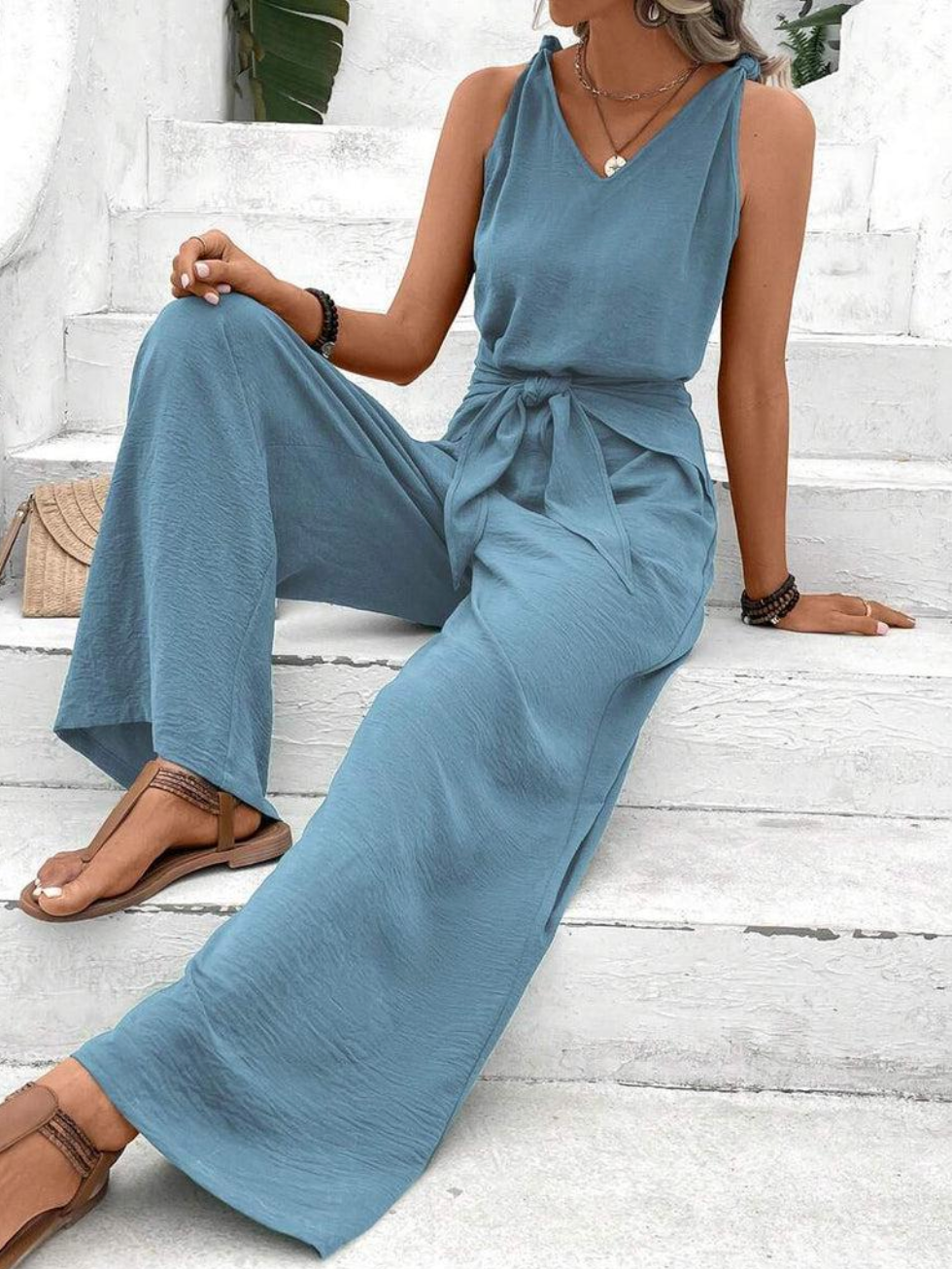 Combinaison Femme Celeste Bleu Élégante et Confortable