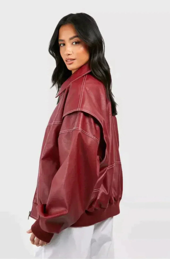 Blouson Similicuir Oversize | Style Urbain Tendance & Audace Mode