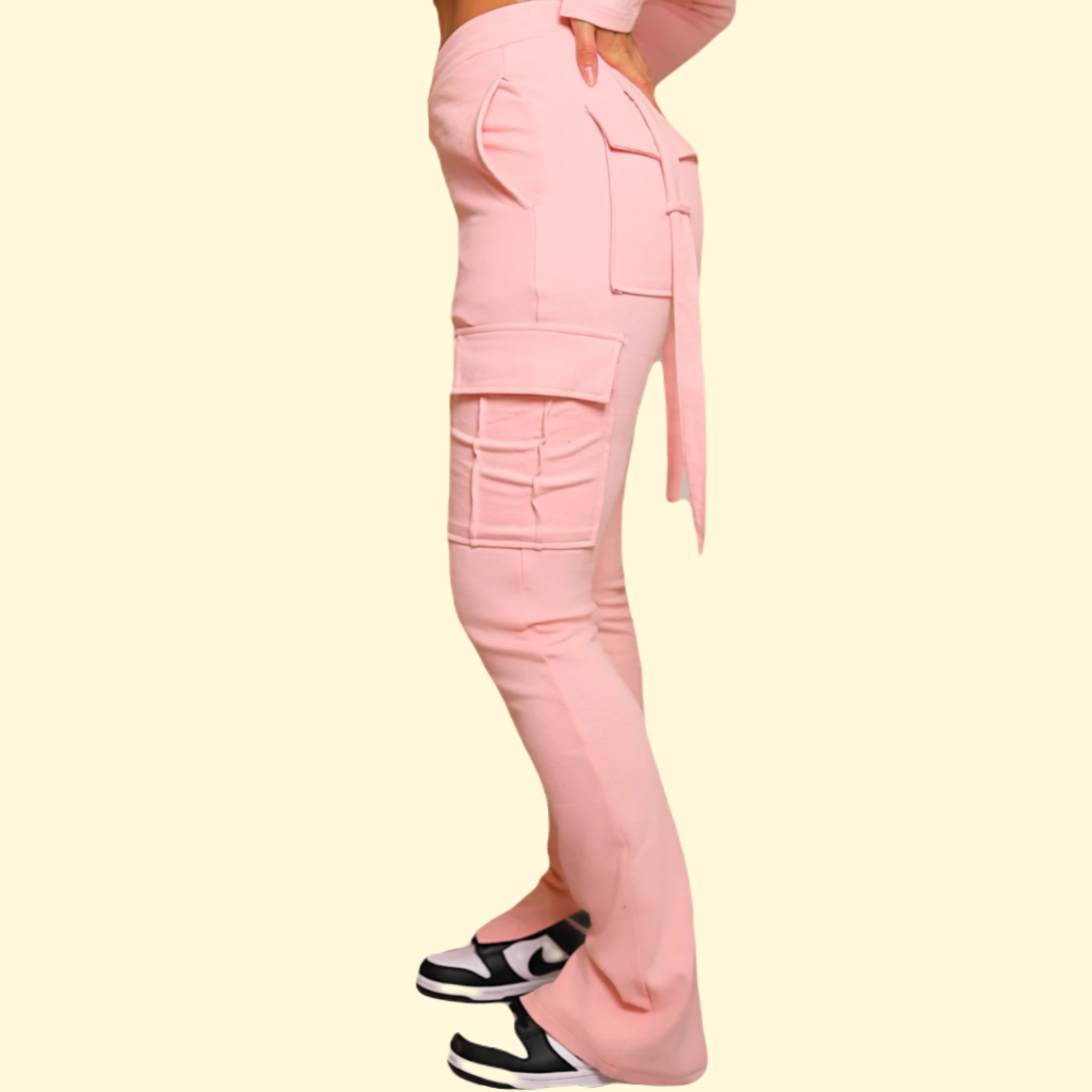 Looksy Pantalon Cargo Ajusté Coton : Urbain Confort Moderne