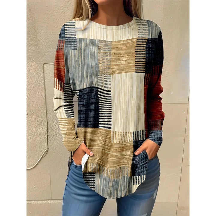 Pull Long Patchwork Femme : Coton Doux, Tendance & Confort