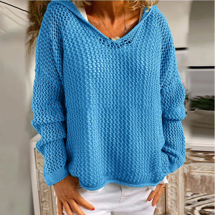 Pull Maille Ajourée Léger Tendance Mi-Saison