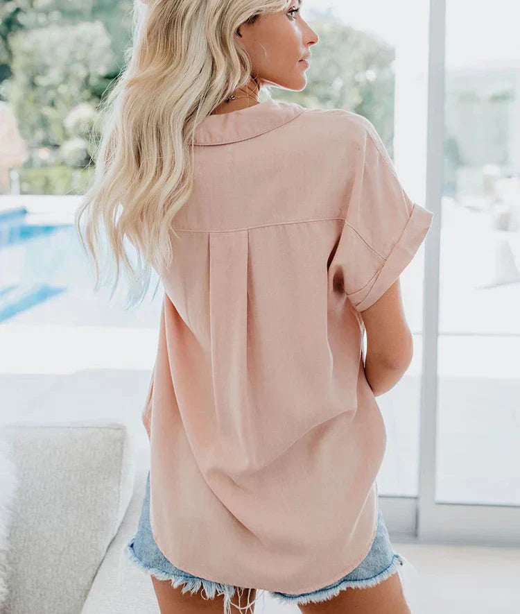 Chemise Oversize Courtes Femme - Élégance Estivale Confort