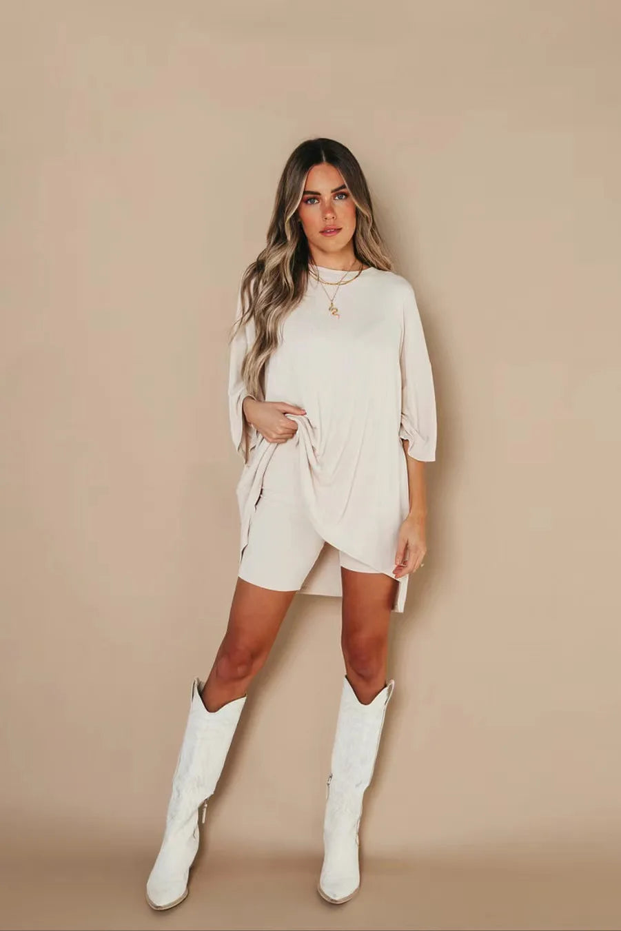 Robe Pull Oversize Marron Douce | Confort Élégance Effortless