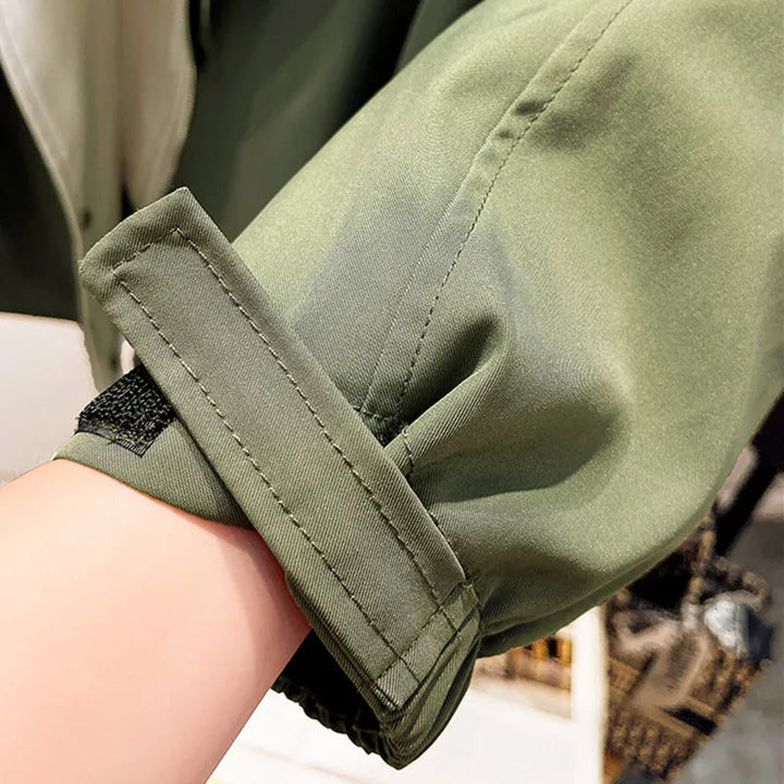 Veste Oversize Bicolore Col Large - Élégante Décontractée Style Urbain