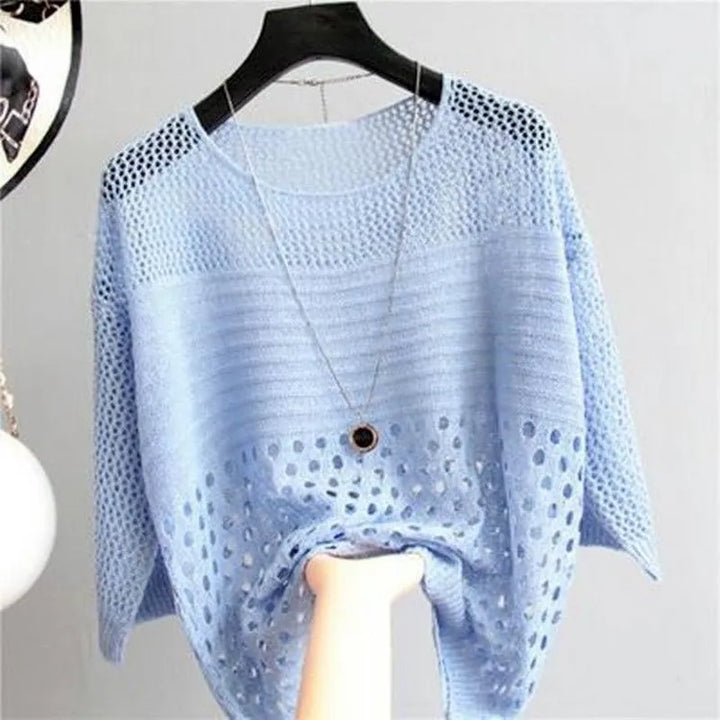 L'Élégance en Toute Légèreté | Pull en Maille Ajourée – Chic & Aérien