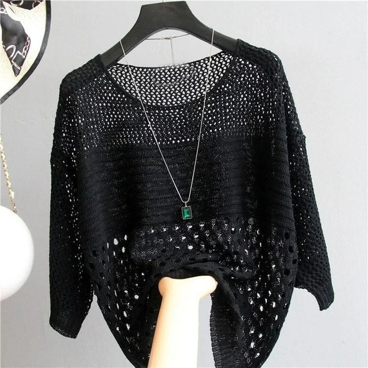 L'Élégance en Toute Légèreté | Pull en Maille Ajourée – Chic & Aérien