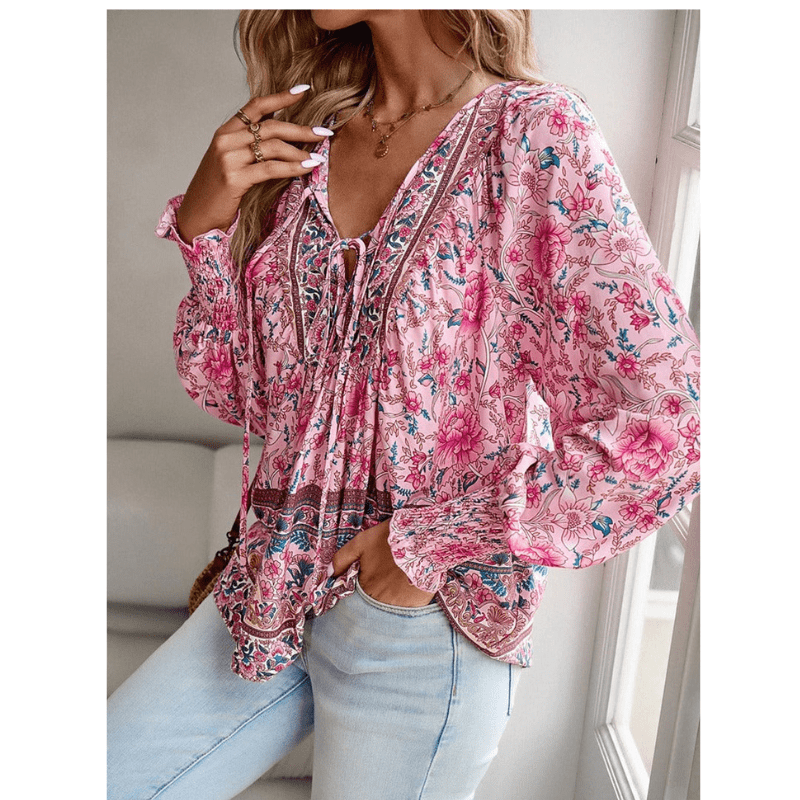Ula | Blouse Bohème Chic Femme | Manches Longues - Looksy