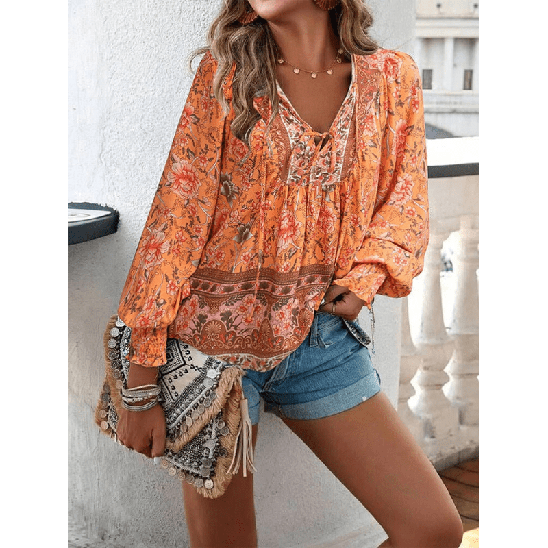 Ula | Blouse Bohème Chic Femme | Manches Longues - Looksy