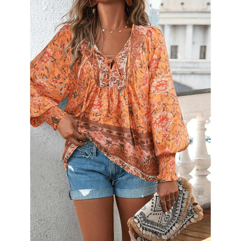 Ula | Blouse Bohème Chic Femme | Manches Longues - Looksy