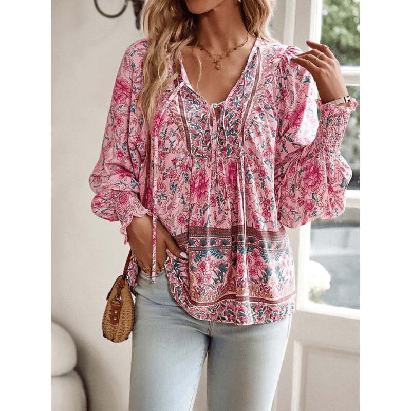 Ula | Blouse Bohème Chic Femme | Manches Longues - Looksy