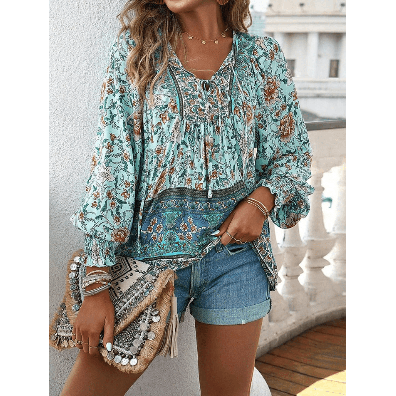 Ula | Blouse Bohème Chic Femme | Manches Longues - Looksy