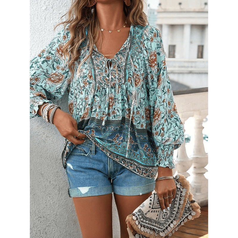 Ula | Blouse Bohème Chic Femme | Manches Longues - Looksy